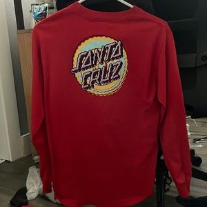 Santa Cruz Wiggle Dot Red Long Sleeve T-Shirt